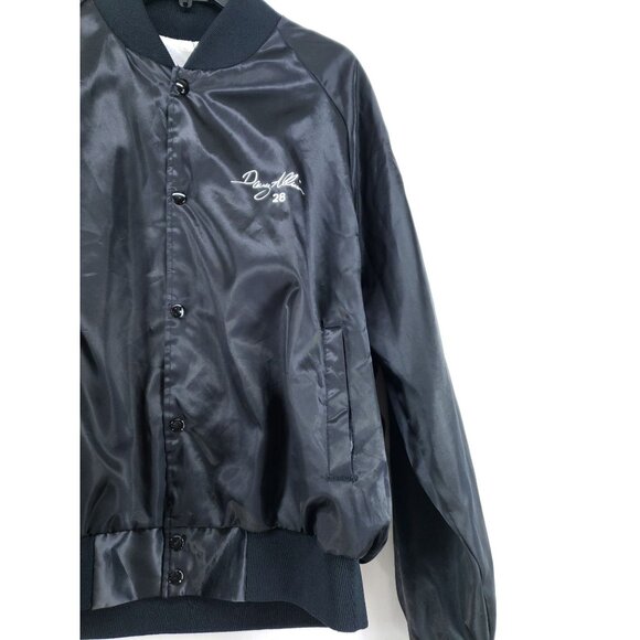 Vintage Davie Alison Satin Bomber Jacket Men's Size XL Black USA - Picture 4 of 9